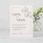 Wedding Invitation Card – Personalized Elegant  Kaart (Staand voorkant)
