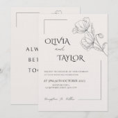 Wedding Invitation Card – Personalized Elegant  Kaart (Voorkant / Achterkant)