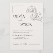 Wedding Invitation Card – Personalized Elegant Kaart (Voorkant)