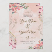 Wedding Invitation Card Programmakaart (Voorkant / Achterkant)