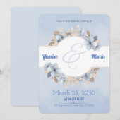Wedding Invitation Card Save the Date (Voorkant / Achterkant)