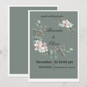wedding invitation cards  kaart (Voorkant / Achterkant)