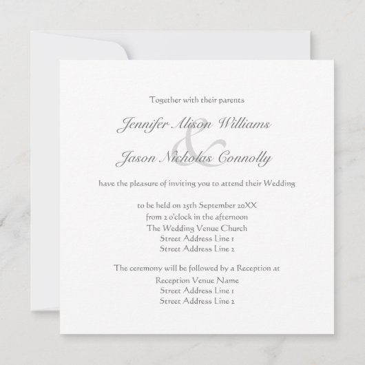 Wedding Invitation Celtic Monogram 'C' Irish Kaart (Achterkant)