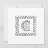 Wedding Invitation Celtic Monogram 'C' Irish Kaart (Voorkant)