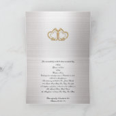 Wedding Invitation Diamonds op satin aanpasbaar (Binnen)
