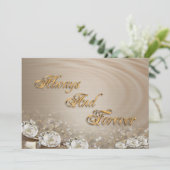 Wedding Invitation Diamonds op satin aanpasbaar Kaart (Staand voorkant)