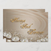 Wedding Invitation Diamonds op satin aanpasbaar Kaart (Voorkant / Achterkant)