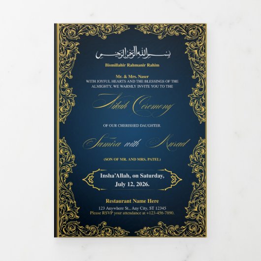 wedding invitation drieluik uitnodiging (Cover)