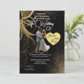 Wedding Invitation Elegant Modern Script Template Kaart (Staand voorkant)