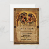 Wedding Invitation – Elegant Pharaoh Theme Bedankkaart (Voorkant / Achterkant)