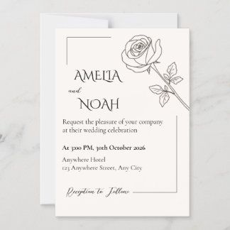 Wedding Invitation | Elegant Typographic Design Magnetische Uitnodiging
