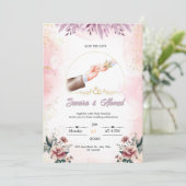 Wedding invitation feestdagenkaart (Staand voorkant)