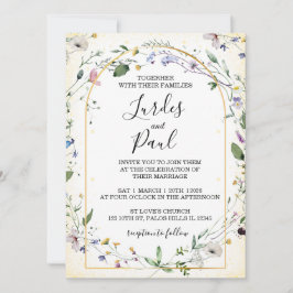  Wedding invitation Floral Arch Kaart