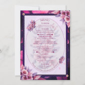 Wedding Invitation Floral Elegant Minimalist Kaart (Achterkant)