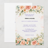 Wedding Invitation Floral Kaart (Voorkant / Achterkant)