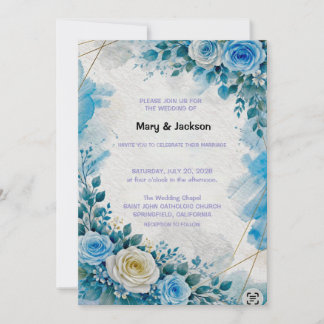 Wedding Invitation Floral Kaart