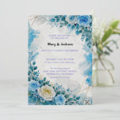 Wedding Invitation Floral Kaart (Staand voorkant)