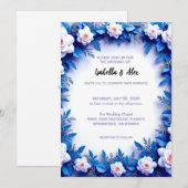 Wedding Invitation Floral Kaart (Voorkant / Achterkant)