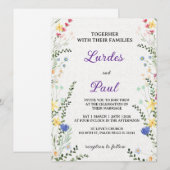  Wedding invitation Floral Romanctic Kaart (Voorkant / Achterkant)