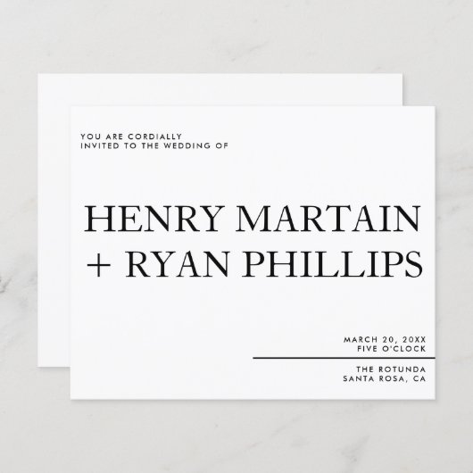 Wedding Invitation Flyer (Voorkant / Achterkant)