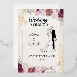 Wedding Invitation  Folie Uitnodiging