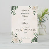 Wedding Invitation Folie Uitnodiging (Staand Voorkant)