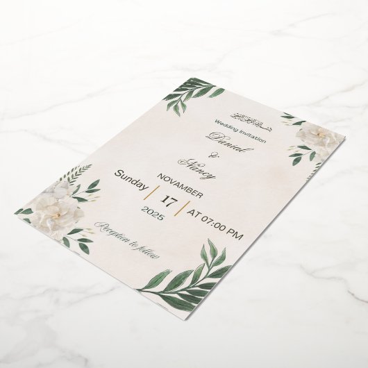 Wedding Invitation Folie Uitnodiging (Gedraaid)