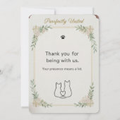 wedding invitation for cat lovers kaart (Achterkant)