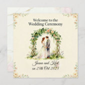 Wedding Invitation  Kaart (Voorkant / Achterkant)