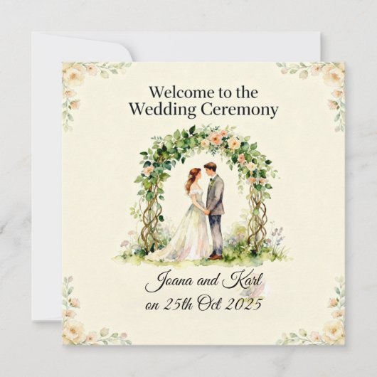 Wedding Invitation  Kaart (Voorkant)