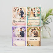 Wedding Invitation Kaart (Staand voorkant)