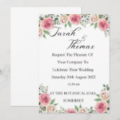 wedding Invitation Kaart (Voorkant / Achterkant)