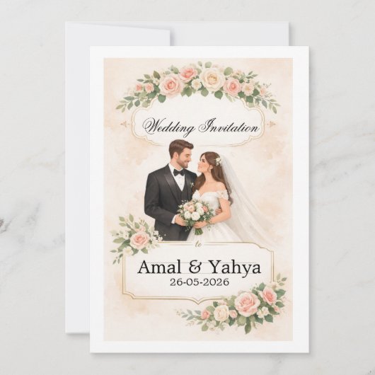 Wedding Invitation Kaart (Voorkant)