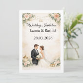 Wedding Invitation Kaart (Staand voorkant)