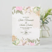 Wedding invitation  kaart (Staand voorkant)