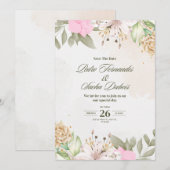 Wedding invitation kaart (Voorkant / Achterkant)