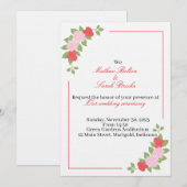 Wedding Invitation Kaart (Voorkant / Achterkant)