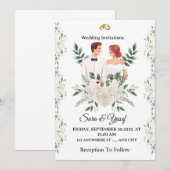 wedding invitation kaart (Voorkant / Achterkant)