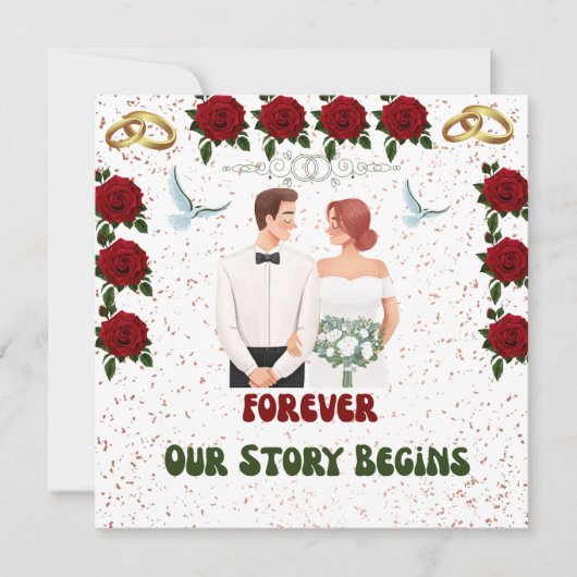 Wedding Invitation Kaart (Voorkant)