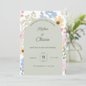 Wedding invitation  kaart (Staand voorkant)