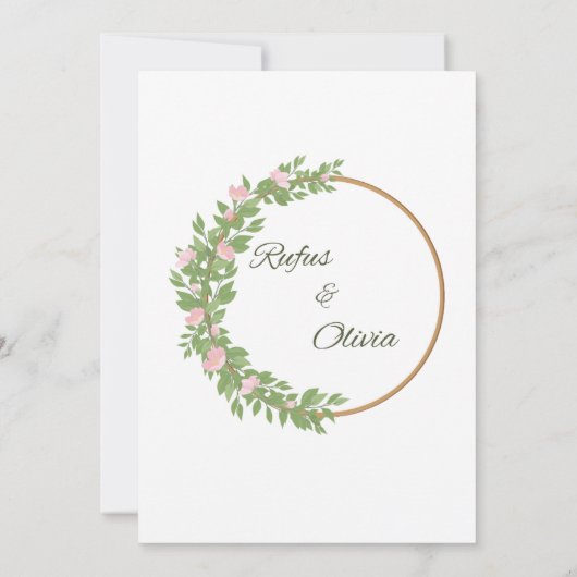 Wedding invitation  kaart (Achterkant)