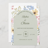 Wedding invitation  kaart (Voorkant / Achterkant)