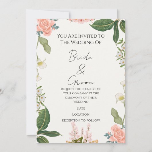 Wedding Invitation Kaart (Voorkant)