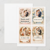 Wedding Invitation Kaart (Voorkant / Achterkant)