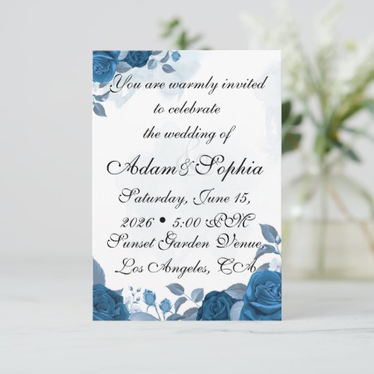 Wedding Invitation Kaart (Staand voorkant)