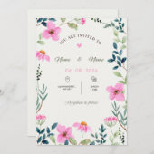  Wedding Invitation Kaart (Voorkant / Achterkant)