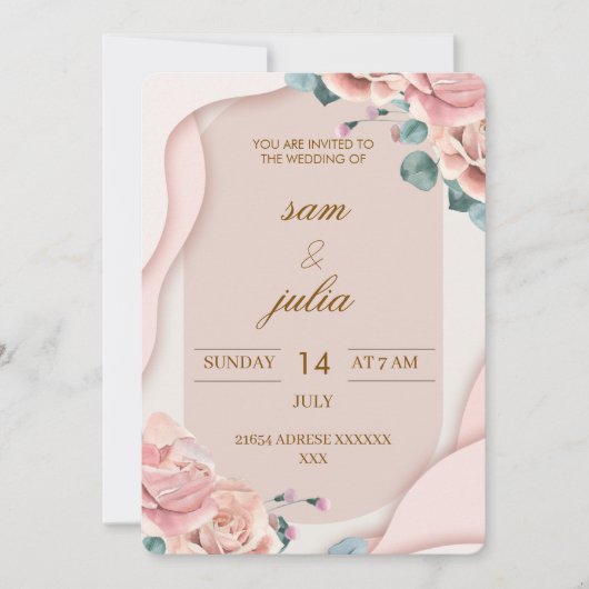  Wedding Invitation Kaart (Voorkant)