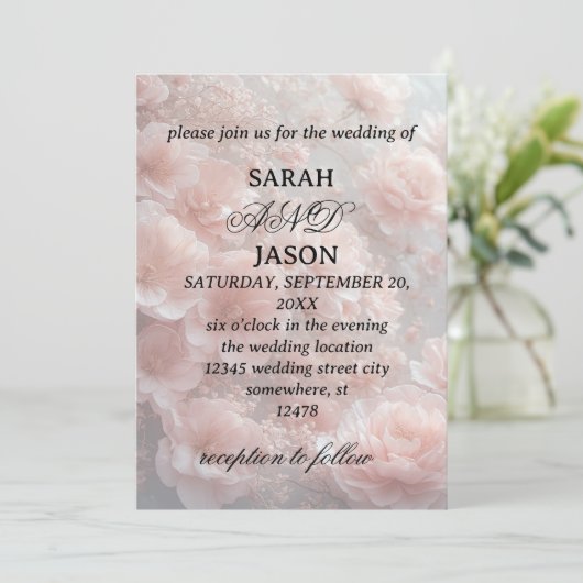 Wedding invitation kaart (Staand voorkant)