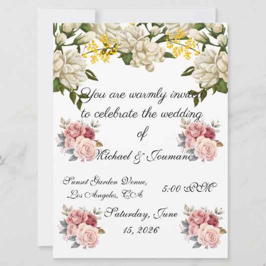 Wedding Invitation Kaart (Voorkant)