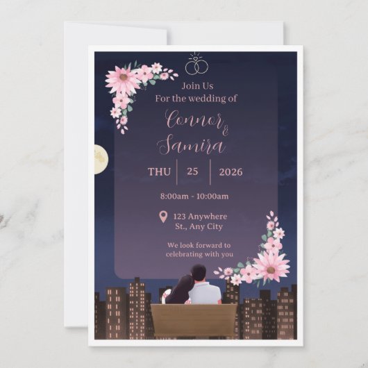 Wedding invitation kaart (Voorkant)